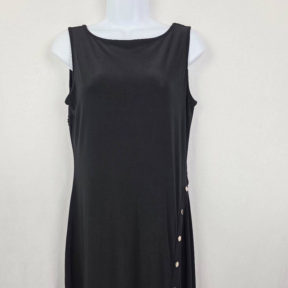 White House Black Market Black Maxi Dress Small Sleeveless Studded - Picture 4 of 11